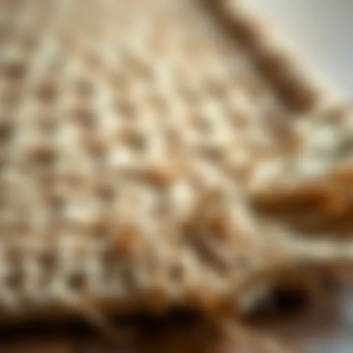 Intricate Weave of a Jute Rug Close-up of jute texture showcasing the intricate weave
