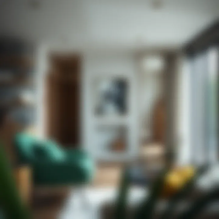 Elegant emerald green lounge chair in a modern living room setting