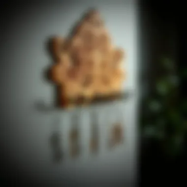 Intricate Vintage Key Rack Design Vintage-style key rack holder adorned with intricate patterns