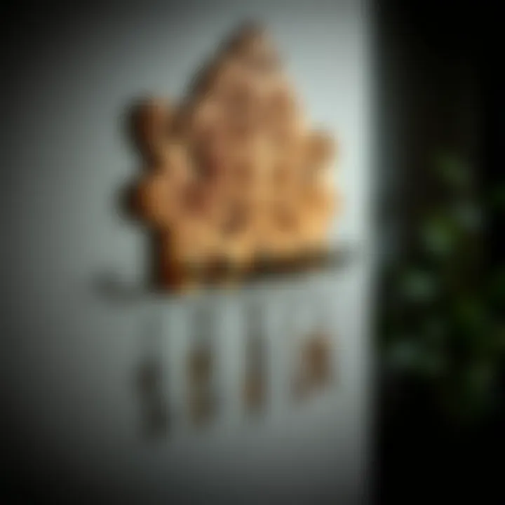 Intricate Vintage Key Rack Design Vintage-style key rack holder adorned with intricate patterns