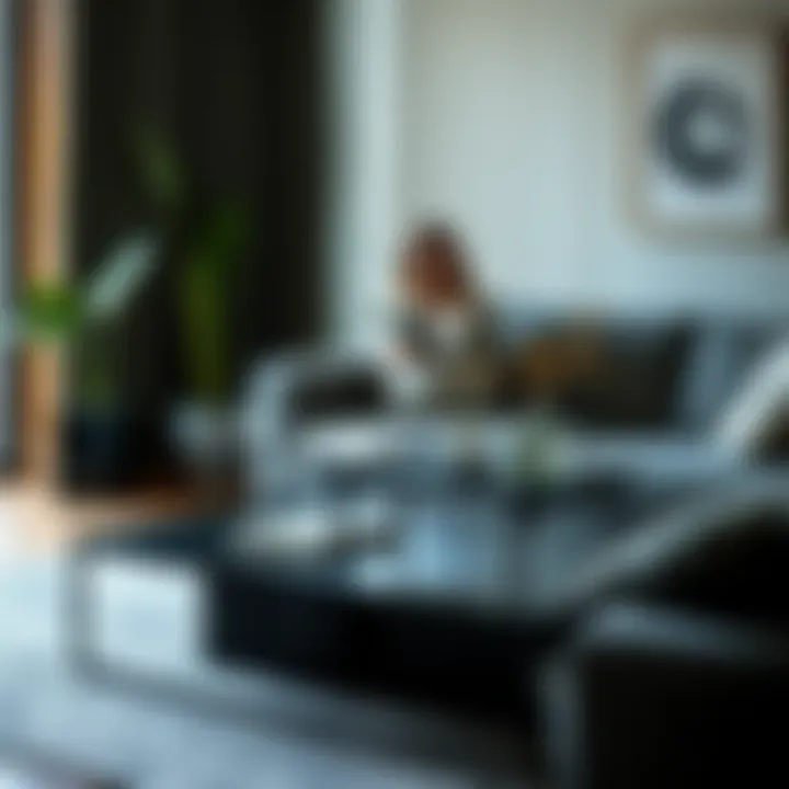 Practical Usability of Tiered Coffee Tables Functional use of a black tiered coffee table in daily life