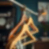 Elegant wooden cloth hanger showcasing fine craftsmanship