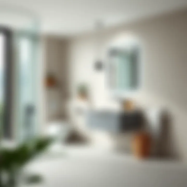 Seamless Installation of Floating Vanities A well-organized installation of a floating vanity in a stylish bathroom