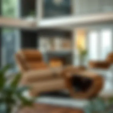 Modern Deep Recliner Design Elegant deep recliner in a modern living room