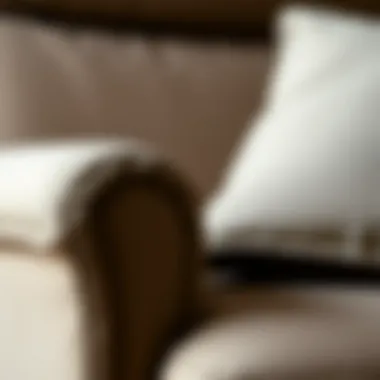 Luxurious Fabric Detail Close-up of luxurious fabric on a deep recliner