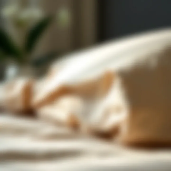 Close-up of High-Quality Fabric Close-up of high-quality fabric used for double king bedsheets