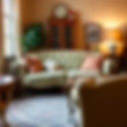 Charming vintage sofa in a Memphis living room setting
