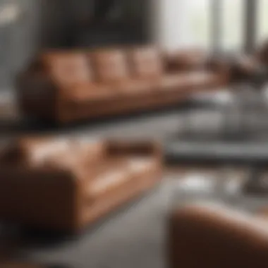 A comparison featuring different styles of firm leather sofas.