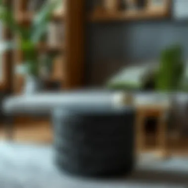 Exploring Unique Textures in Accent Tables A small black accent table showcasing unique textures