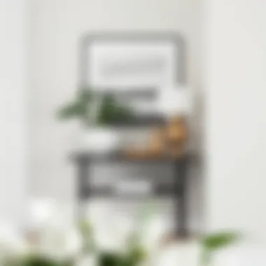 Stylish narrow entryway table showcasing elegant accessories