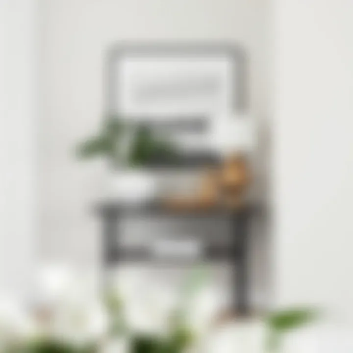 Stylish narrow entryway table showcasing elegant accessories