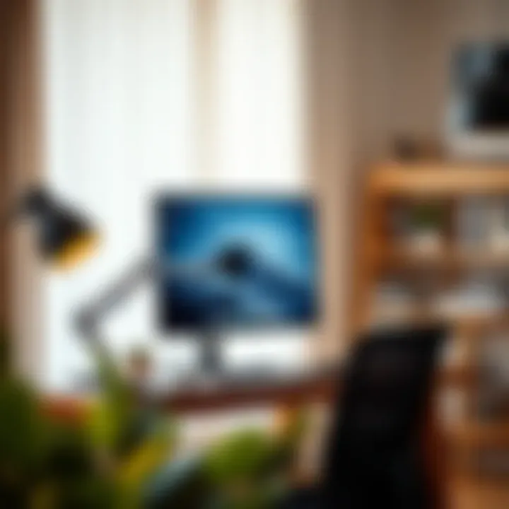 Ergonomics in Action: Healthier Workspaces Ergonomic monitor setup promoting health and productivity