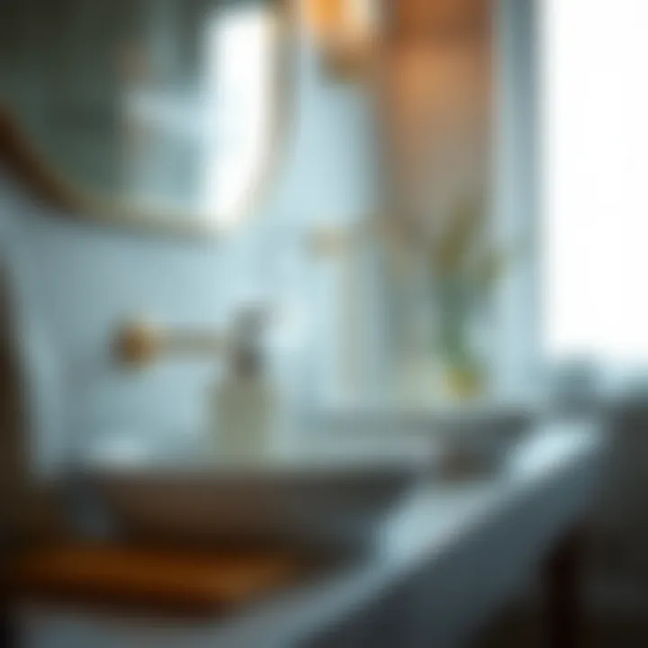 Stylish bathroom decor featuring minimalist soap and lotion containers.