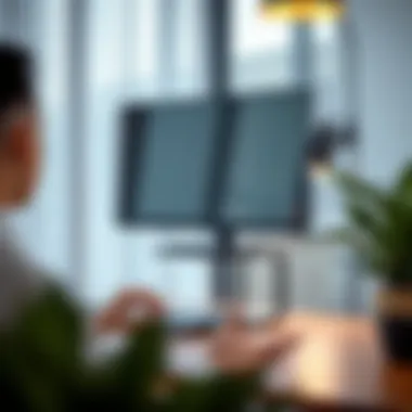 Modern Marvel: A Metal Monitor Stand Stylish metal monitor stand showcasing modern design