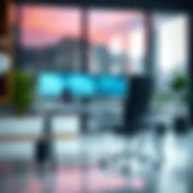 Ergonomic features of a glass desk enhancing comfort