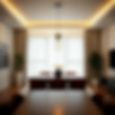 Elegant Pendant Light in Modern Dining Room Elegant pendant light fixture enhancing a modern dining space