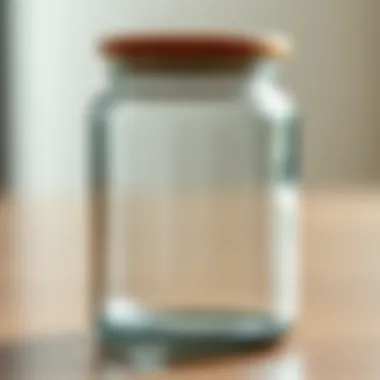 Aesthetic Design of Airtight Glass Jar Elegant glass jar with an airtight seal