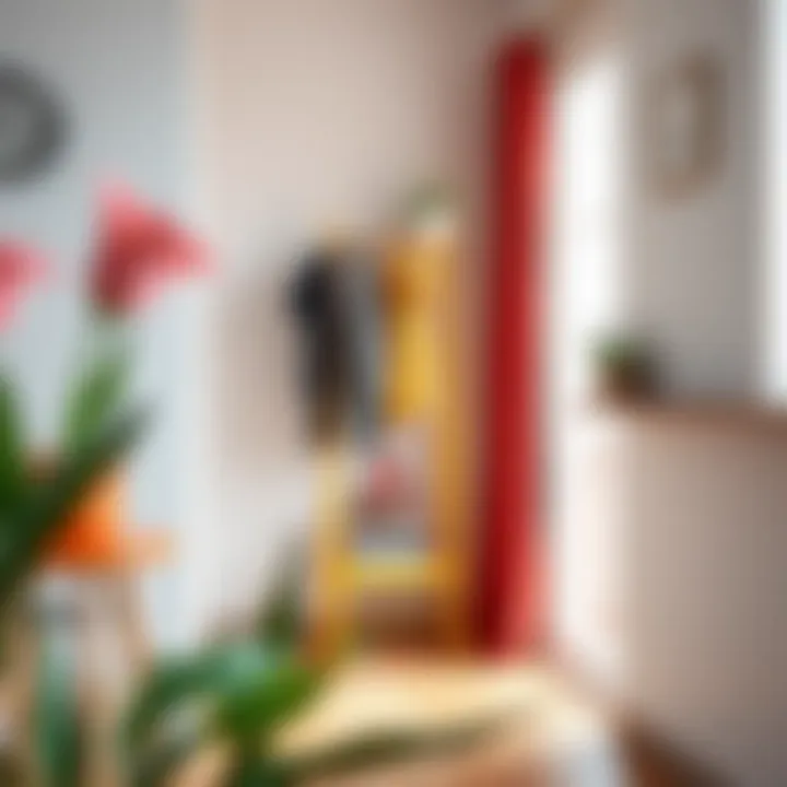 Vibrant Coat Hanging Stand to Brighten Up Your Hallway Colorful coat hanging stand adding vibrancy to a hallway