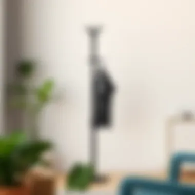 Sleek Metal Coat Rack for Contemporary Spaces Minimalist metal coat rack with contemporary design