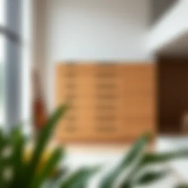 Contemporary twelve drawer storage design in a minimalist space