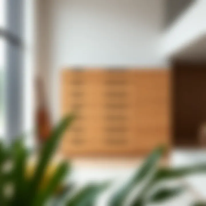 Contemporary twelve drawer storage design in a minimalist space