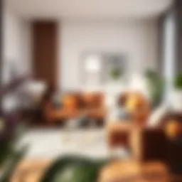 Elegant twin futon set in a modern living room