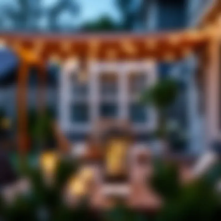 Stylish battery patio lanterns arranged around a dining table for outdoor gatherings