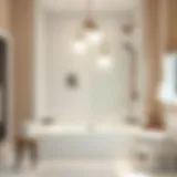 Elegant clear shower liner enhancing bathroom decor