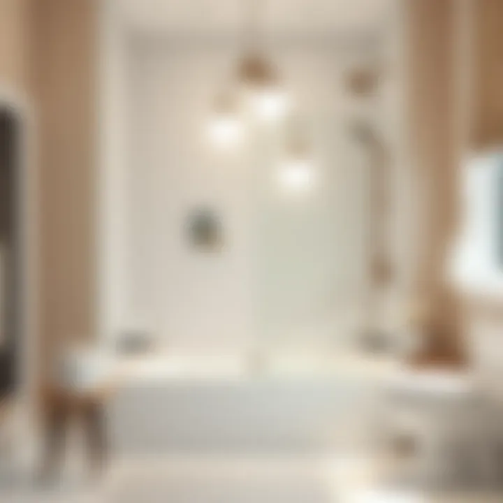 Elegant clear shower liner enhancing bathroom decor