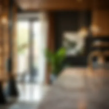 Aesthetic Appeal in Contemporary Design Contemporary dining space featuring rounded countertop edges for aesthetic appeal