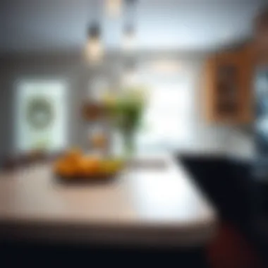 Safety Meets Style in Family Kitchens Stylish rounded edge countertop enhancing safety in a family kitchen setting