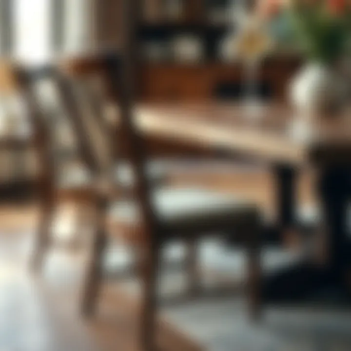 Chair Dimensions in Relation to an Eight-Foot Table Close-up of chair dimensions next to an eight-foot dining table