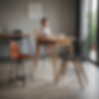 High Chair and Table Synergy Stylish high chair paired with a contemporary dining table