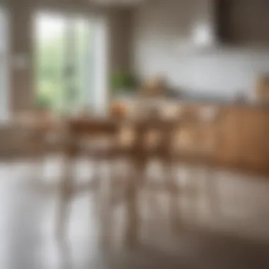 Sustainable high chair and table combination in a modern kitchen