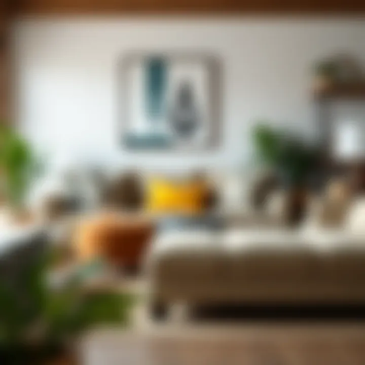 Diverse styles of ottomans displayed in a home setting