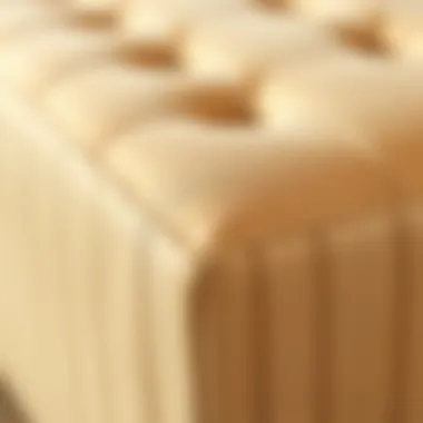 Close-up of a luxurious fabric used for ottomans