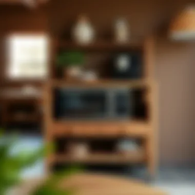 Contemporary trends in pine microwave cart aesthetics