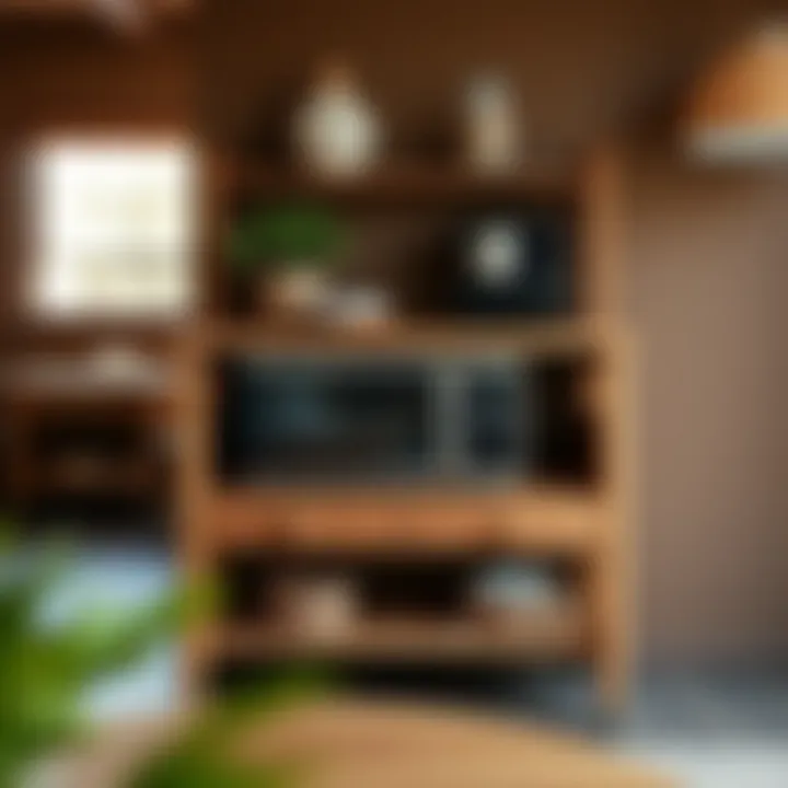 Contemporary trends in pine microwave cart aesthetics