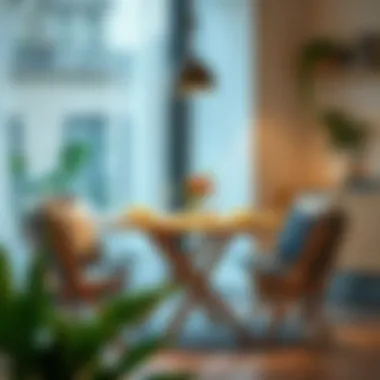 Versatile fold-up table set for a cozy dining experience