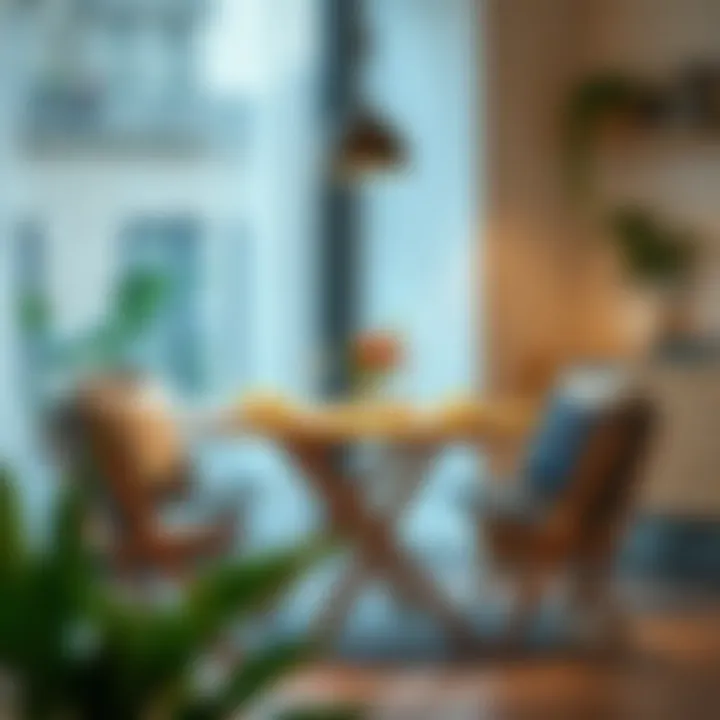 Versatile fold-up table set for a cozy dining experience