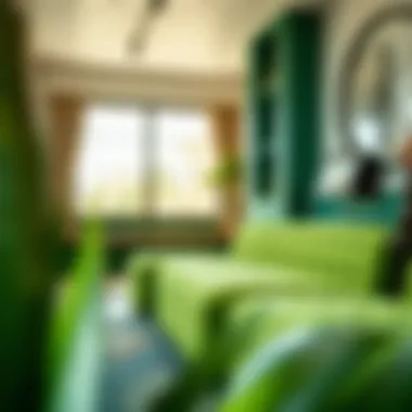 An array of green storage benches highlighting different design styles