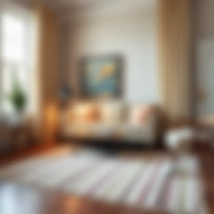 Creating Warmth with Vertical Striped Rugs Vertical striped rug enhancing a cozy reading nook