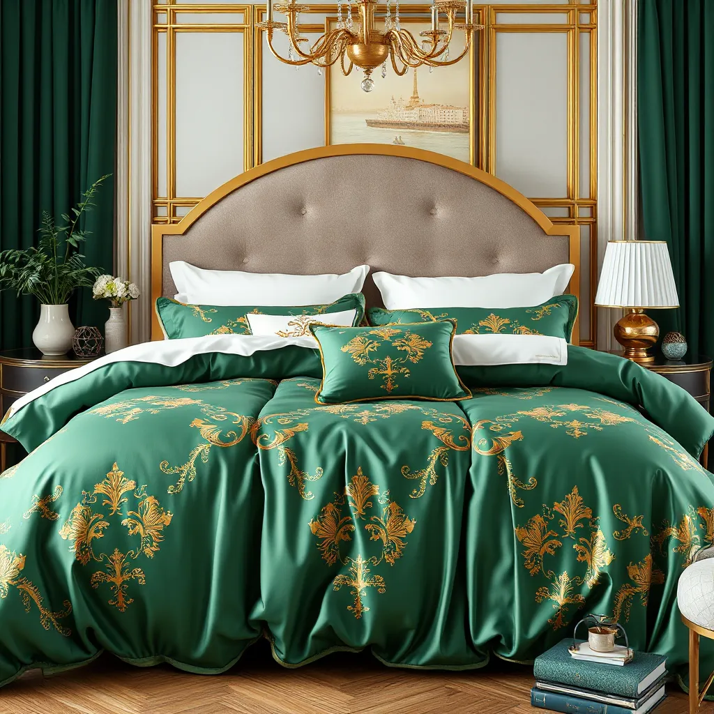 Green And Gold Comforter Sets